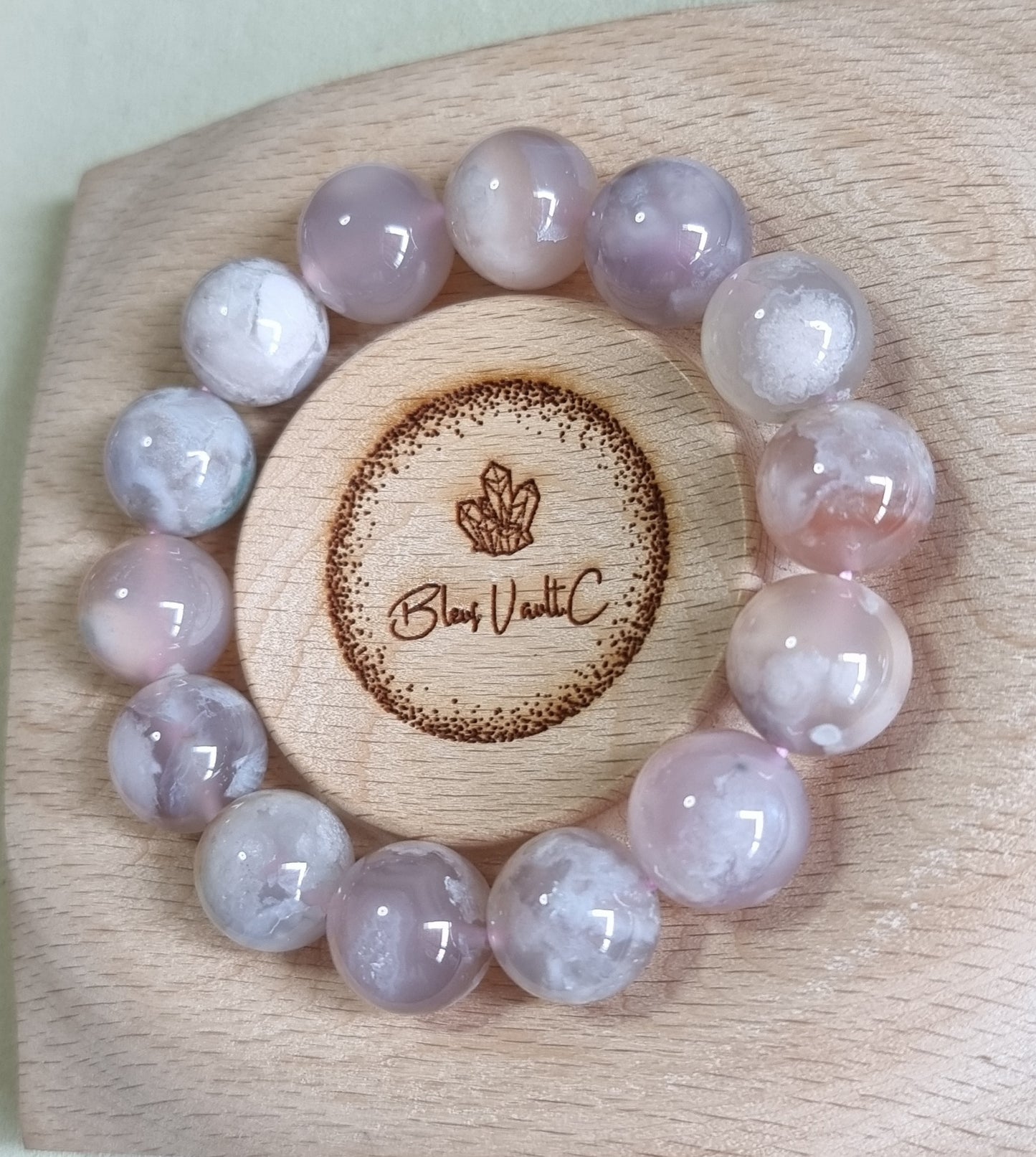 Cherry Blossom Agate Sakura Pinky Purple (High Grade) 16mm 樱花玛瑙