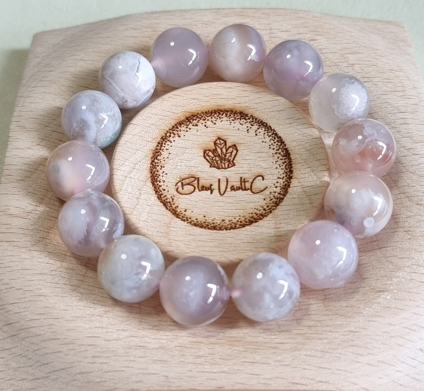 Cherry Blossom Agate Sakura Pinky Purple (High Grade) 16mm 樱花玛瑙