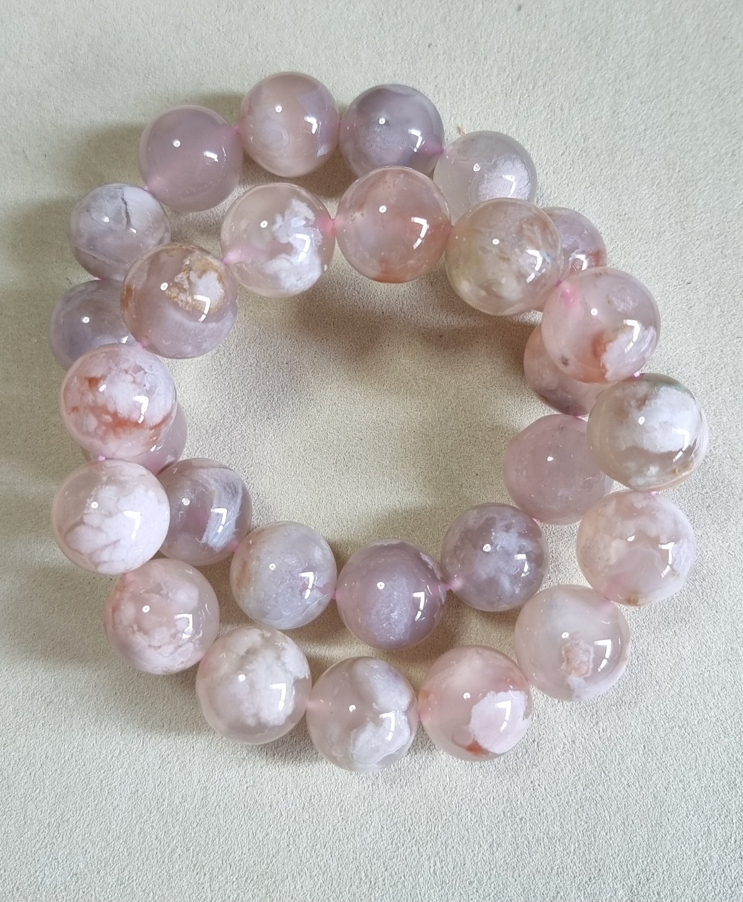 Cherry Blossom Agate Sakura Pinky Purple (High Grade) 16mm 樱花玛瑙