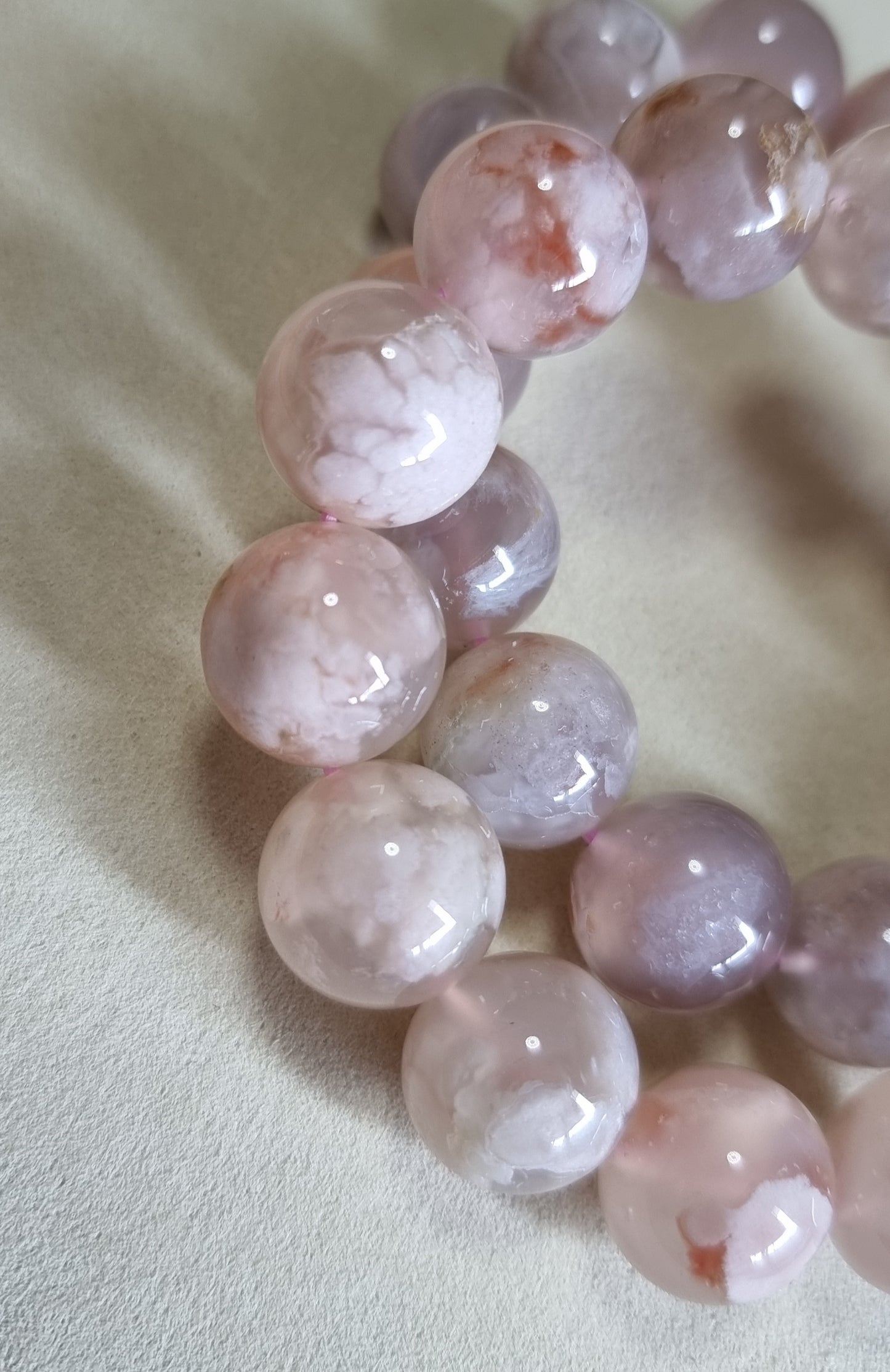 Cherry Blossom Agate Sakura Pinky Purple (High Grade) 16mm 樱花玛瑙