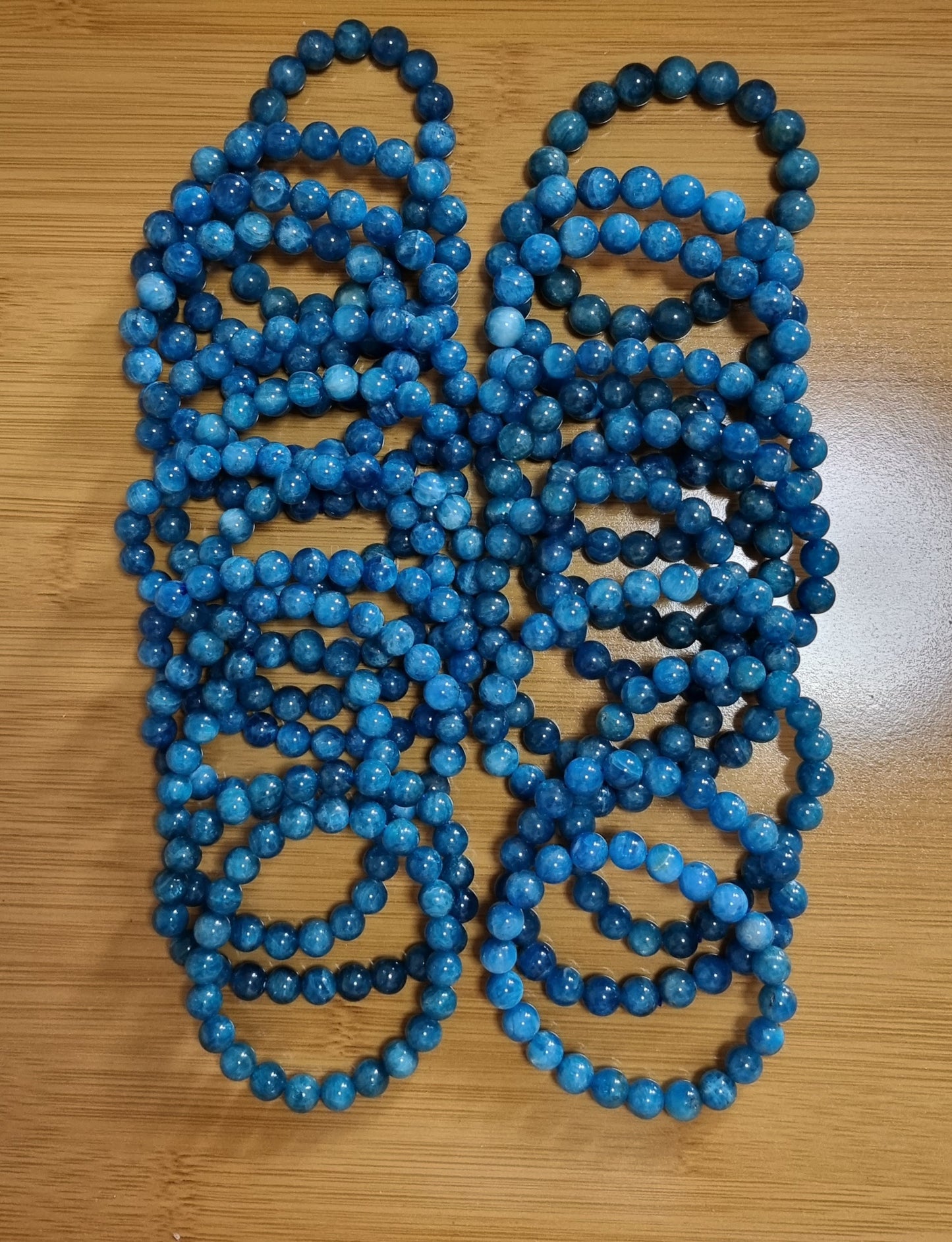 Blue Apatite 8.5, 9, 9.5 & 10.5mm 蓝磷灰石 - Bleus Vault.C 