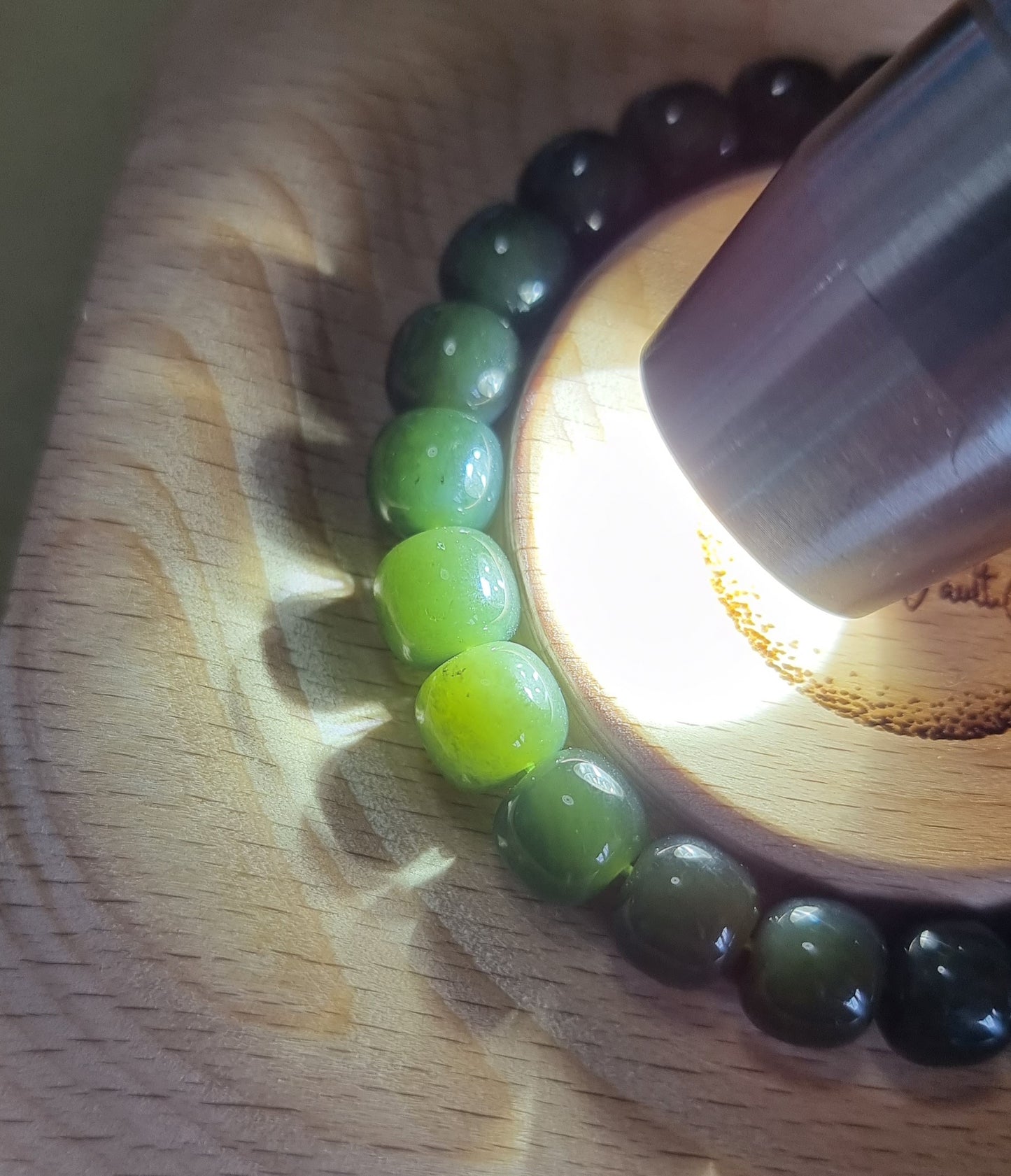 Hetian Jade Darker Green (Premium Grade) 8mm 和田玉