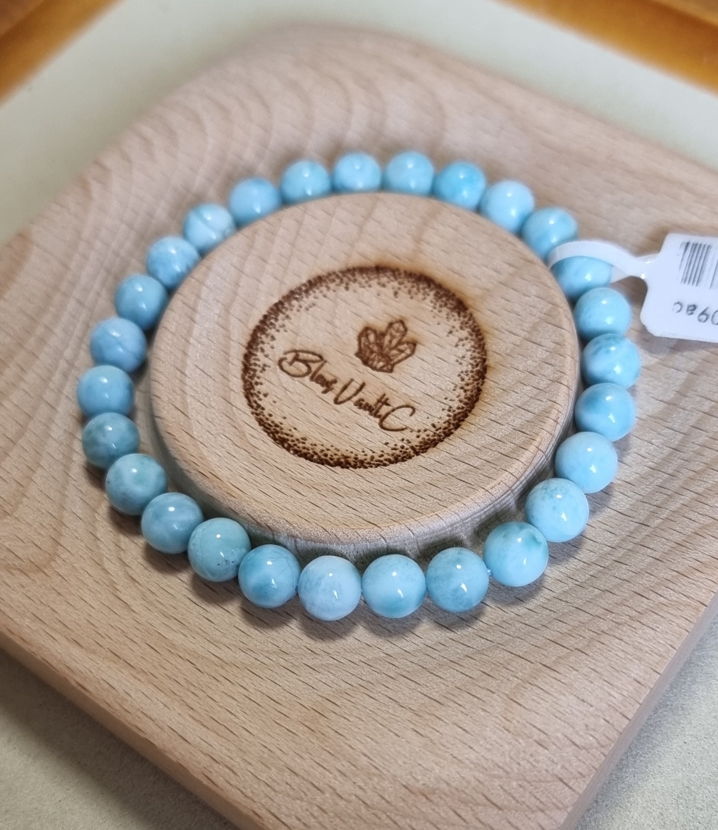 Larimar 7.2mm with Certification (High grade) 拉利瑪/海紋石