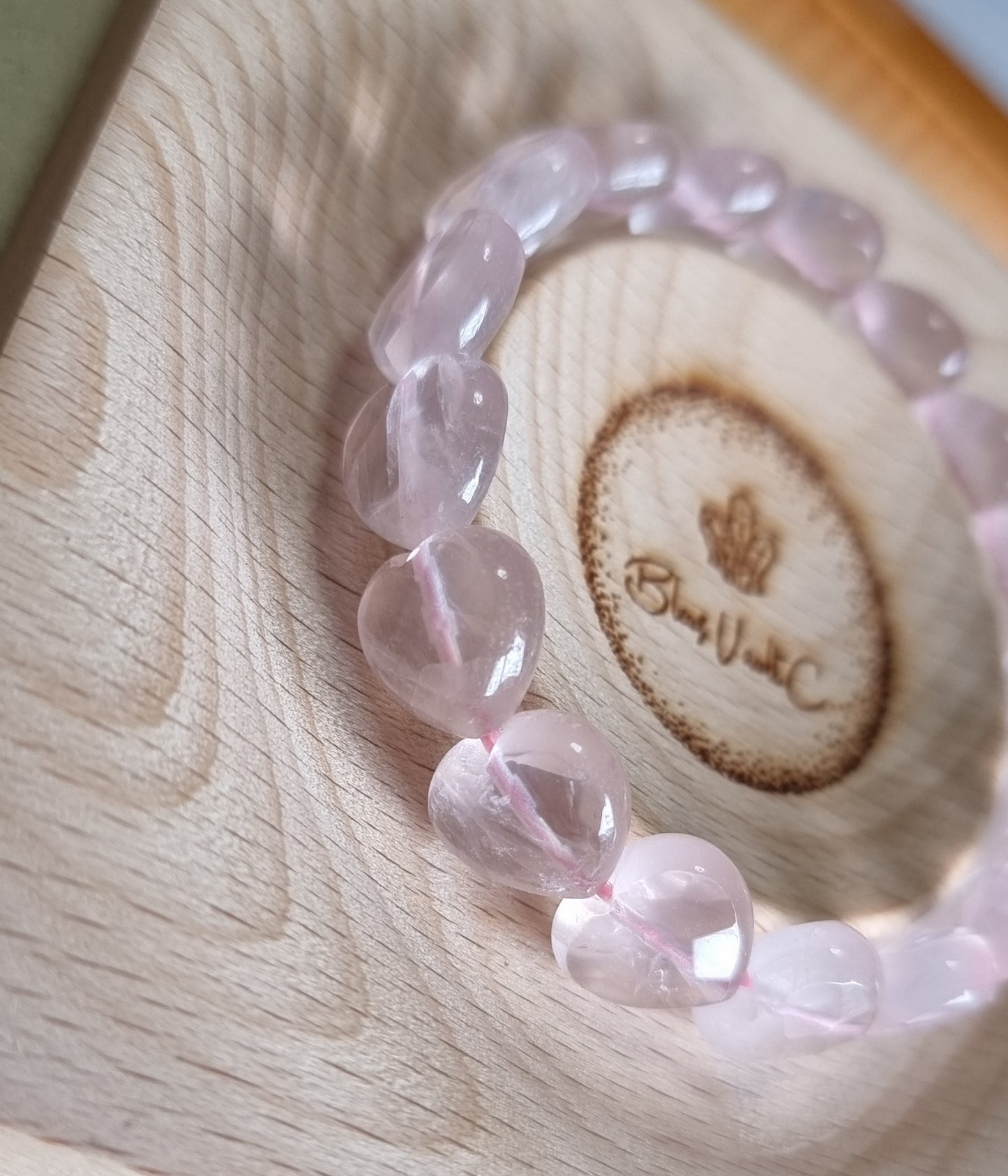 Faceted Heart Rose Quartz 12mm (High Grade) 粉晶