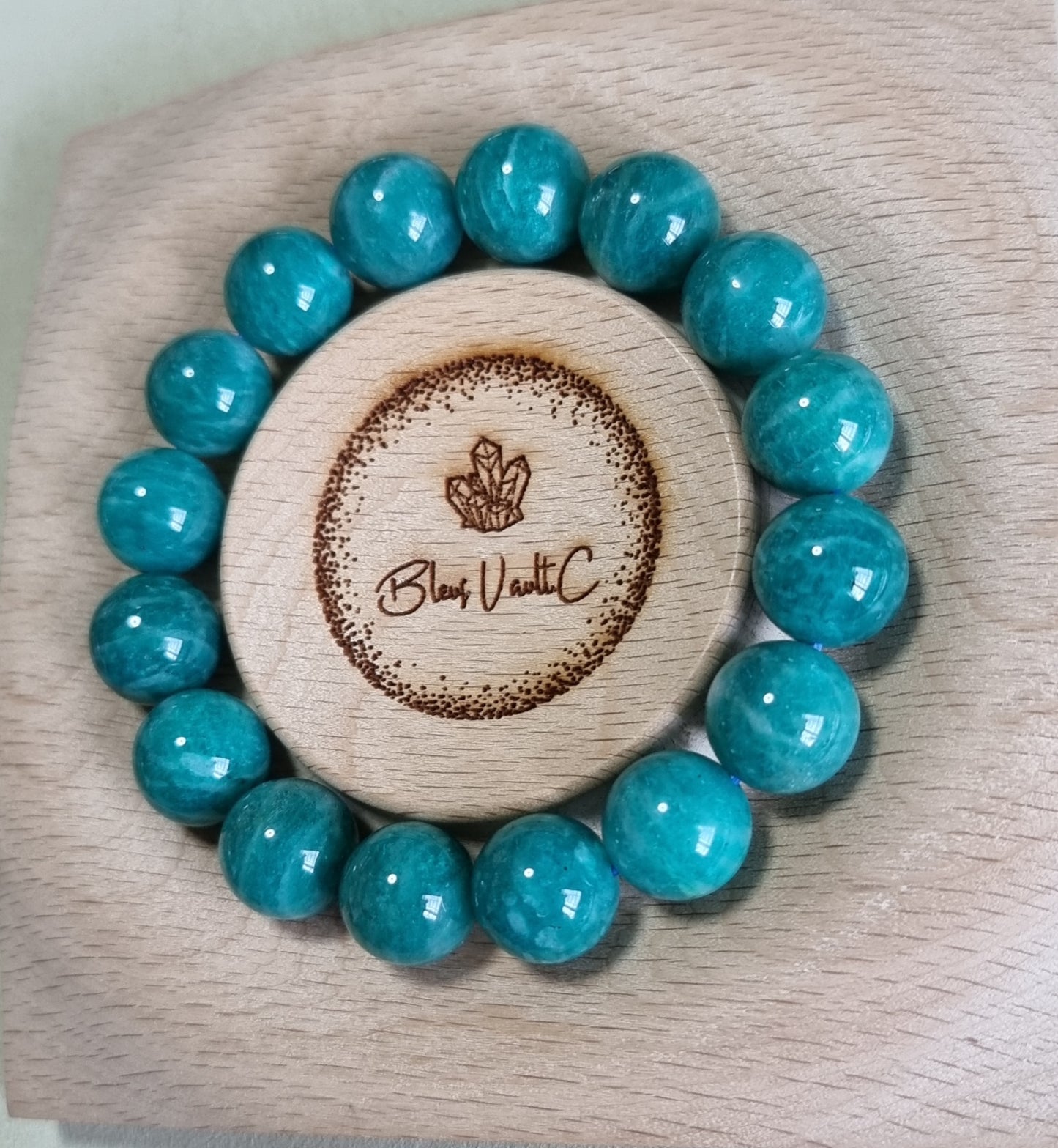 22-Amazonite with Certification (Premium Grade) 13mm old pit 天河石