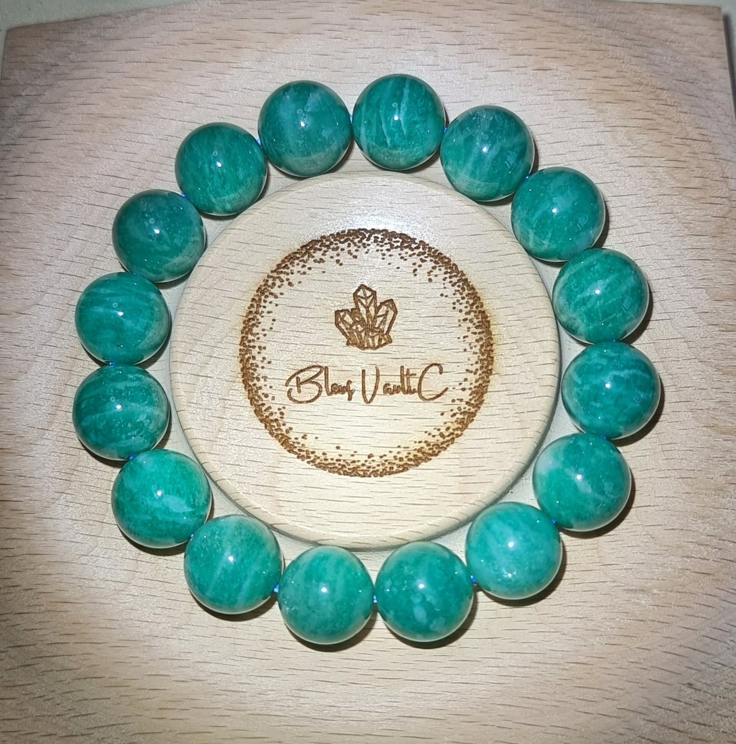 22-Amazonite with Certification (Premium Grade) 13mm old pit 天河石