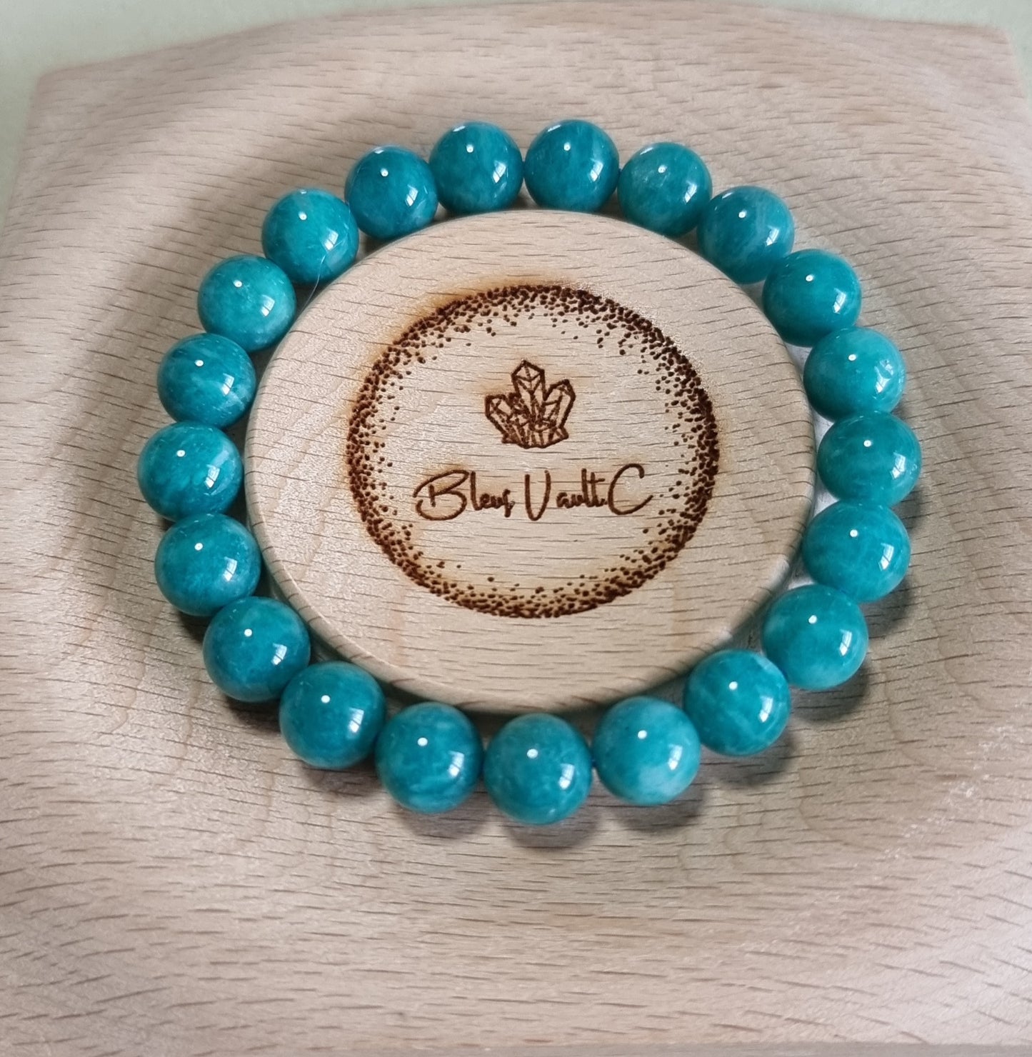 18-Amazonite with Certification (Premium Grade) 10mm old pit 天河石