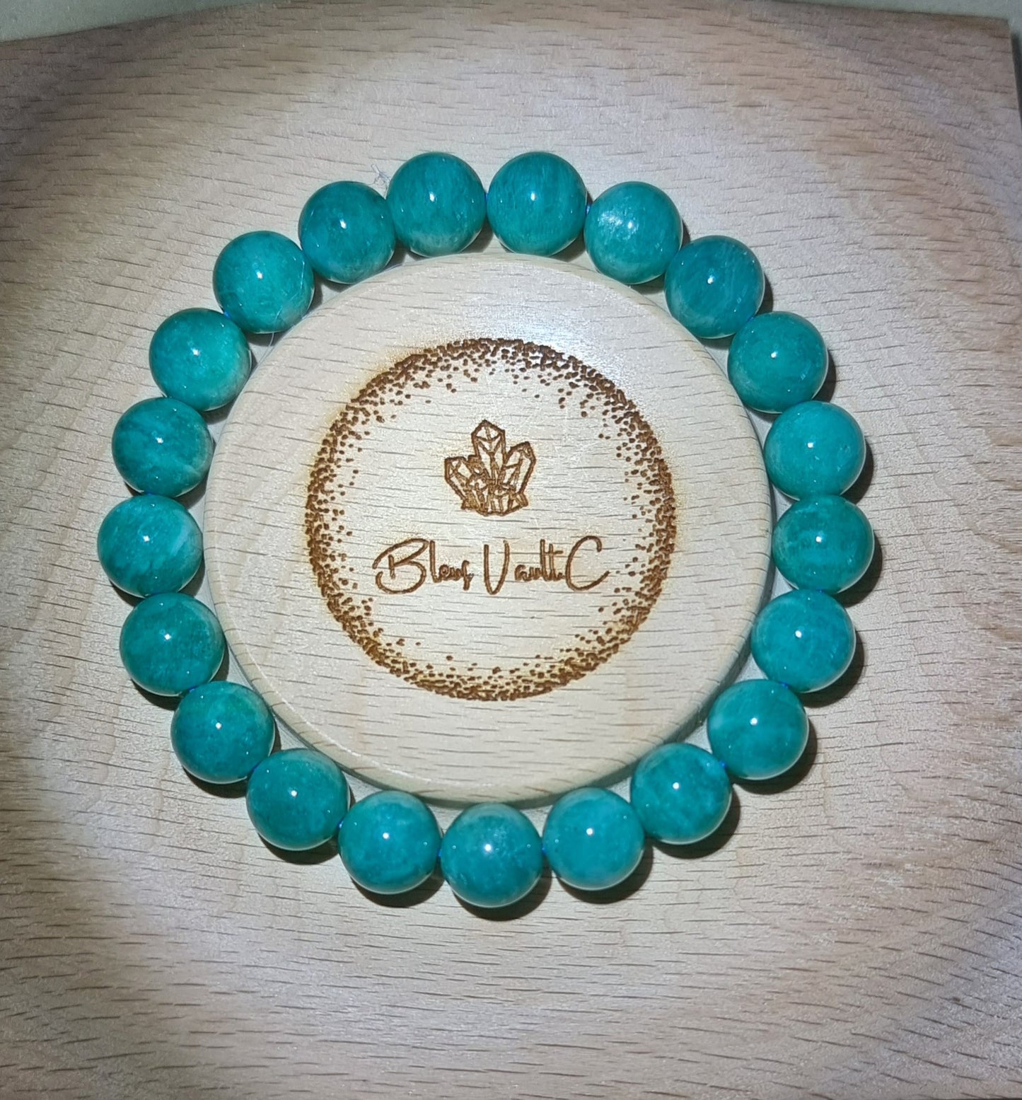 18-Amazonite with Certification (Premium Grade) 10mm old pit 天河石