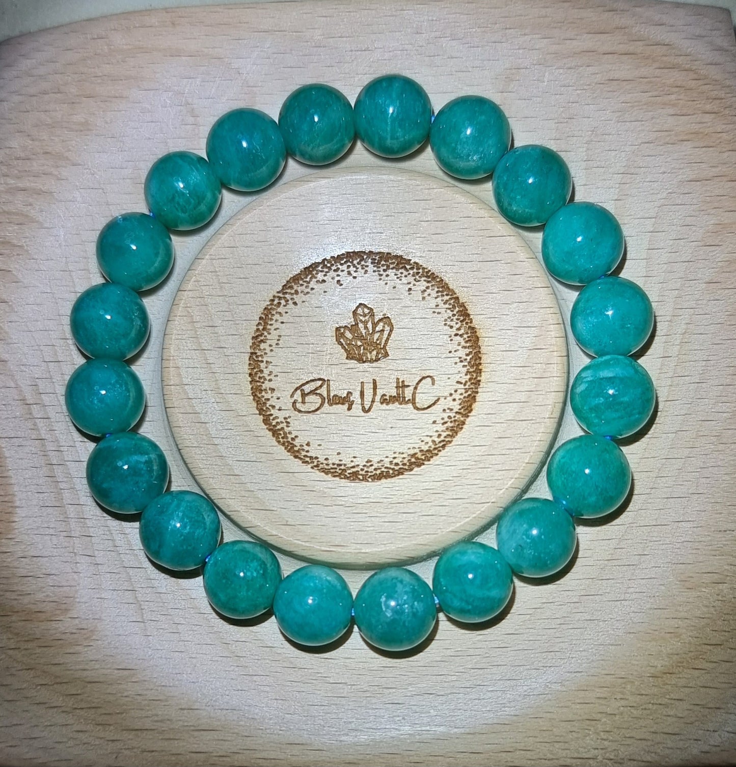 20-Amazonite with Certification (Premium Grade) 10.1mm old pit 天河石