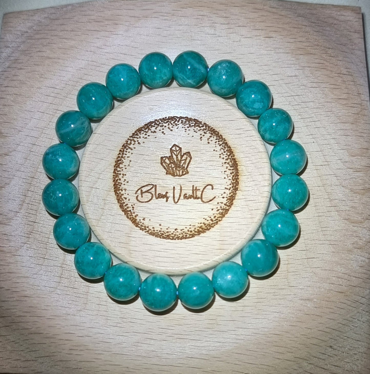 17-Amazonite with Certification (Premium Grade) 10.2mm old pit 天河石