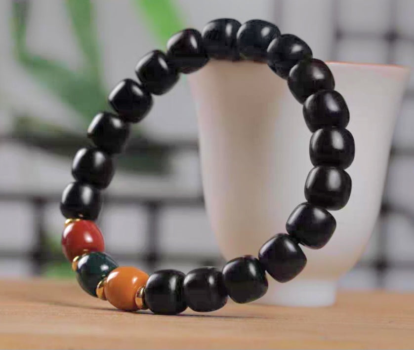 Wood Bracelets Ebony Black Sandalwood, Green Sandalwood 10mm 黑檀木/绿檀木 - Bleus Vault.C 